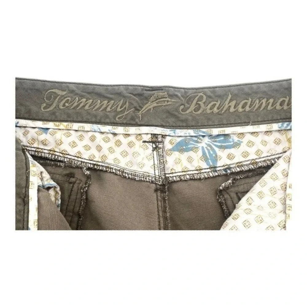 Tommy Bahama Men’s Tencel Cotton Flat Front Khaki Brown Pants‎ Size 36 X 34